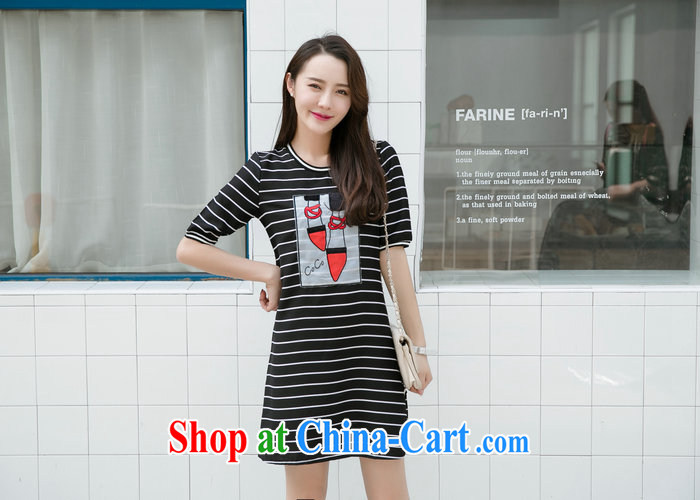 ZZ &FF 2015 summer new, larger cuff in Yau Ma Tei cotton embroidery relaxed dress stripes skirt solid A Field skirt girls DM 9113 white M pictures, price, brand platters! Elections are good character, the national distribution, so why buy now enjoy more preferential! Health