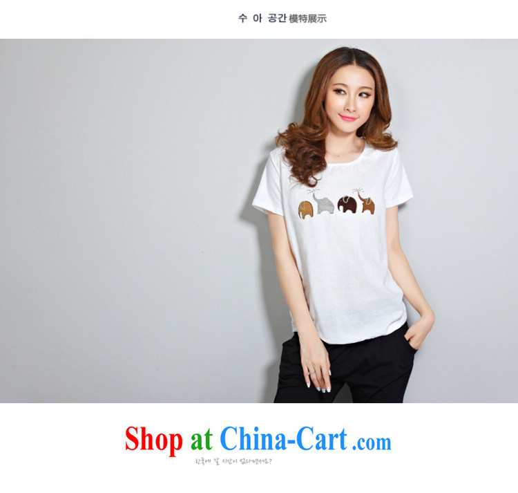 o Ya-ting 2015 New, and indeed increase, female summer thick mm video thin girls with T-shirt loose round-collar T shirt white XL recommends that you 140 - 160 Jack pictures, price, brand platters! Elections are good character, the national distribution, so why buy now enjoy more preferential! Health