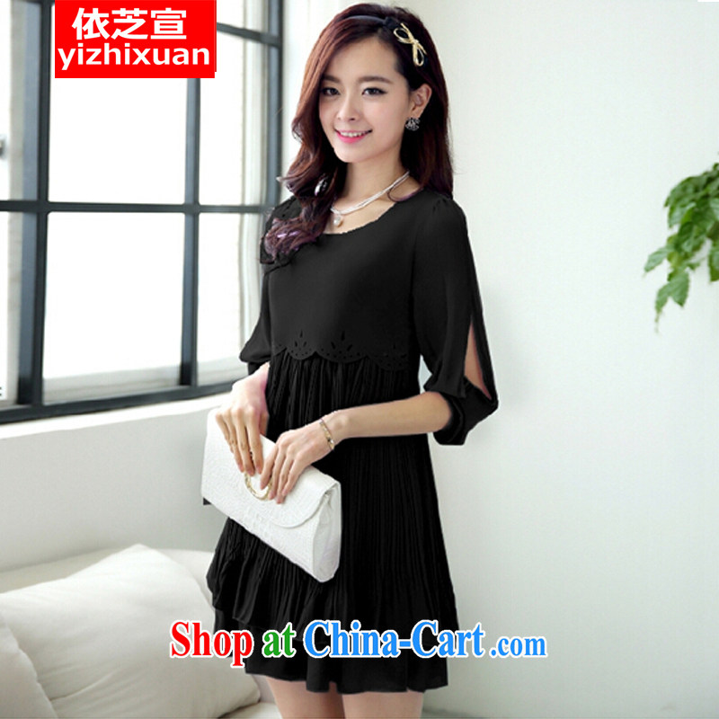 According to Chi-sun, the girls dresses 15 spring and summer Korean XL snow woven King code loose video thin thick MM female black short-sleeved XXXXXL, according to Chi-sun, shopping on the Internet