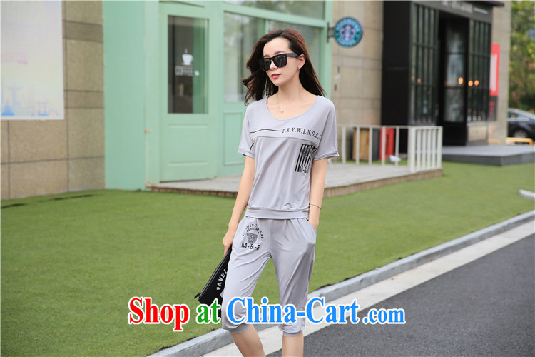 Aloe Vera, 2015 summer new, larger female leisure taxi short-sleeve female Korean two-piece Sport Kits HY 1022 black XXXXL pictures, price, brand platters! Elections are good character, the national distribution, so why buy now enjoy more preferential! Health