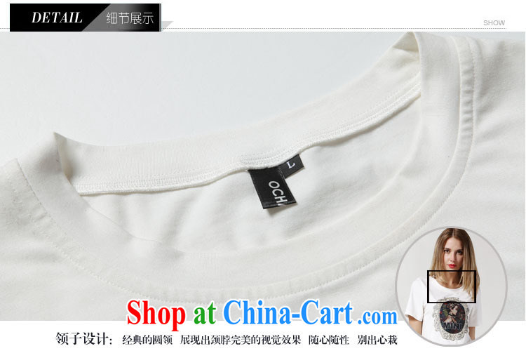 Elizabeth and discipline in Europe and by 2015 the code female summer New Beauty trend patterns stamp short-sleeve cotton T-shirt thick mm loose female T-shirt SN 3616 - White 5 XL pictures, price, brand platters! Elections are good character, the national distribution, so why buy now enjoy more preferential! Health
