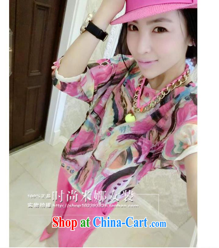 Black butterfly * European site 2015 spring and summer new, large, a colorful stamp T-shirt + Harlan 9 pants stylish package Women fancy XXXL pictures, price, brand platters! Elections are good character, the national distribution, so why buy now enjoy more preferential! Health