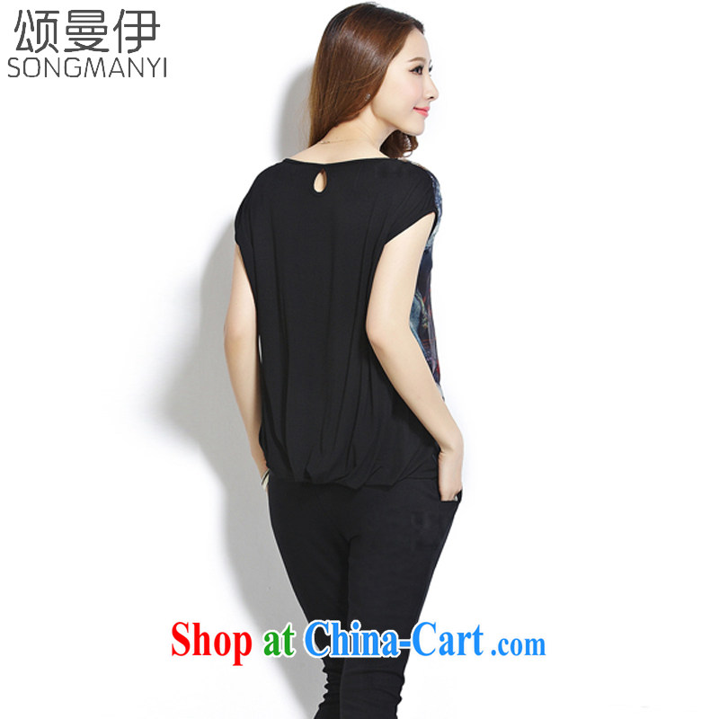 Also, the 2015 summer new, larger women mm thick snow woven T-shirt girls short-sleeved loose video thin T-shirt T pension women 8052 black XXXXL, of Manchester, and shopping on the Internet