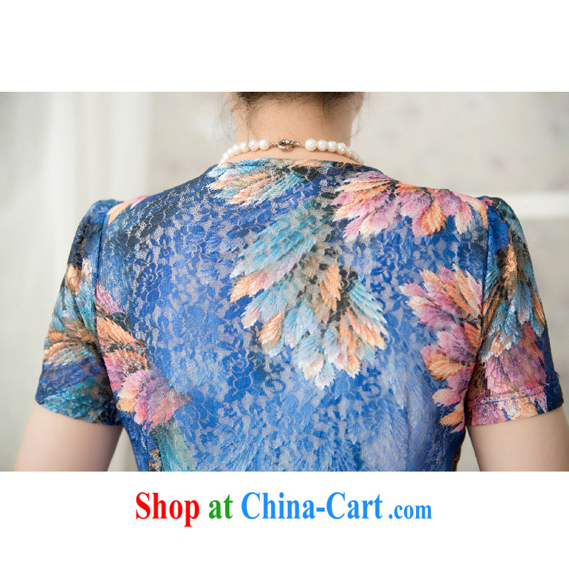 Mr Tony Blair, Sau 2015 summer new Snow-woven large, middle-aged mother with solid T-shirt T-shirt leave two snow woven shirts 815 blue XXXXXL, Tony Blair-soo, and shopping on the Internet