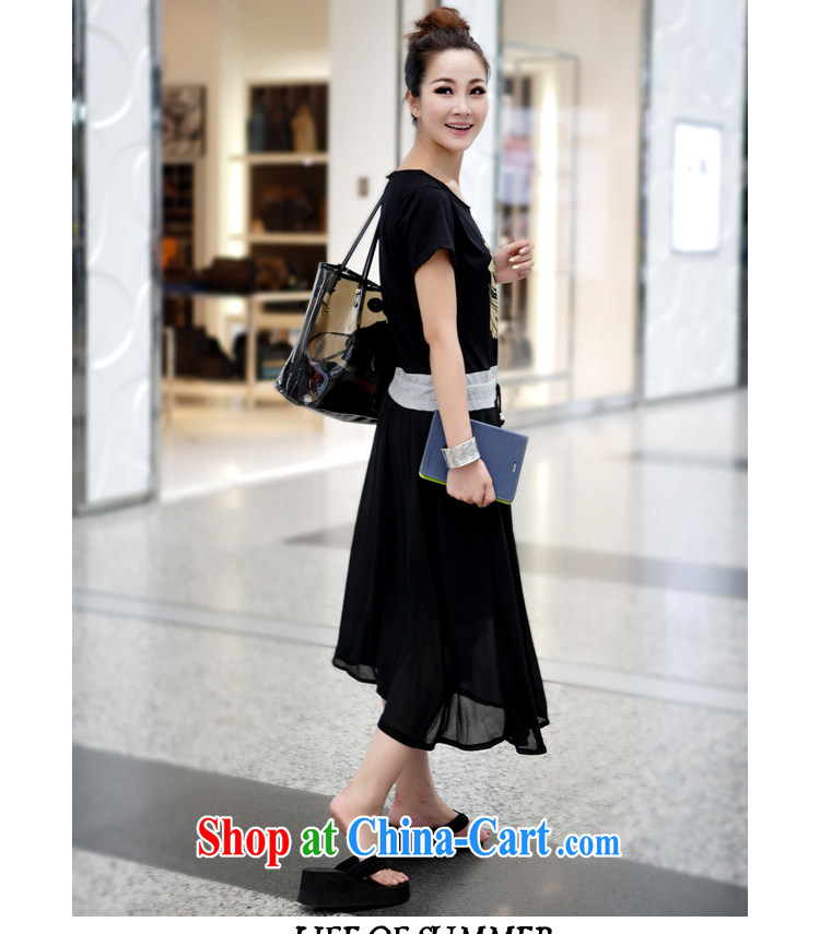 Curtis colorful Cayman 2015 summer new, the thick XL T shirts stitching snow-woven dresses thick sister graphics thin women long skirt MYH 15 black 4 XL pictures, price, brand platters! Elections are good character, the national distribution, so why buy now enjoy more preferential! Health