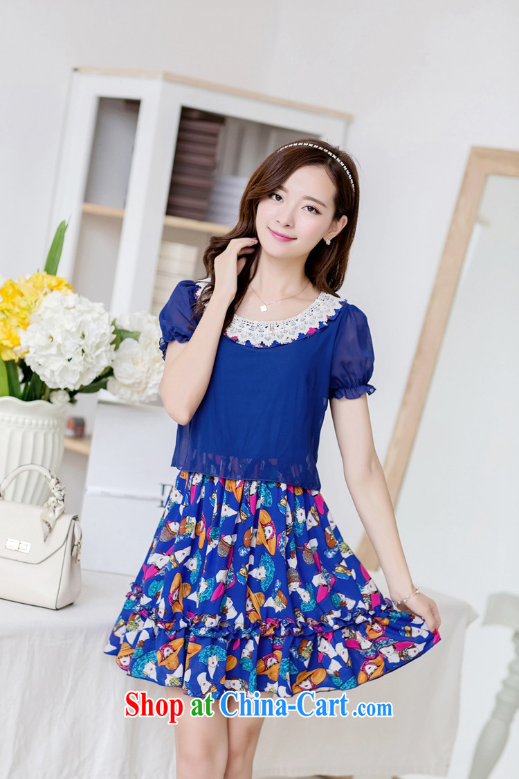 Koo Dae-sung (RSEs) long skirt summer 2015 the Code women with thick MM and indeed the snow woven graphics thin short-sleeved dresses 833 black XXXXXL pictures, price, brand platters! Elections are good character, the national distribution, so why buy now enjoy more preferential! Health