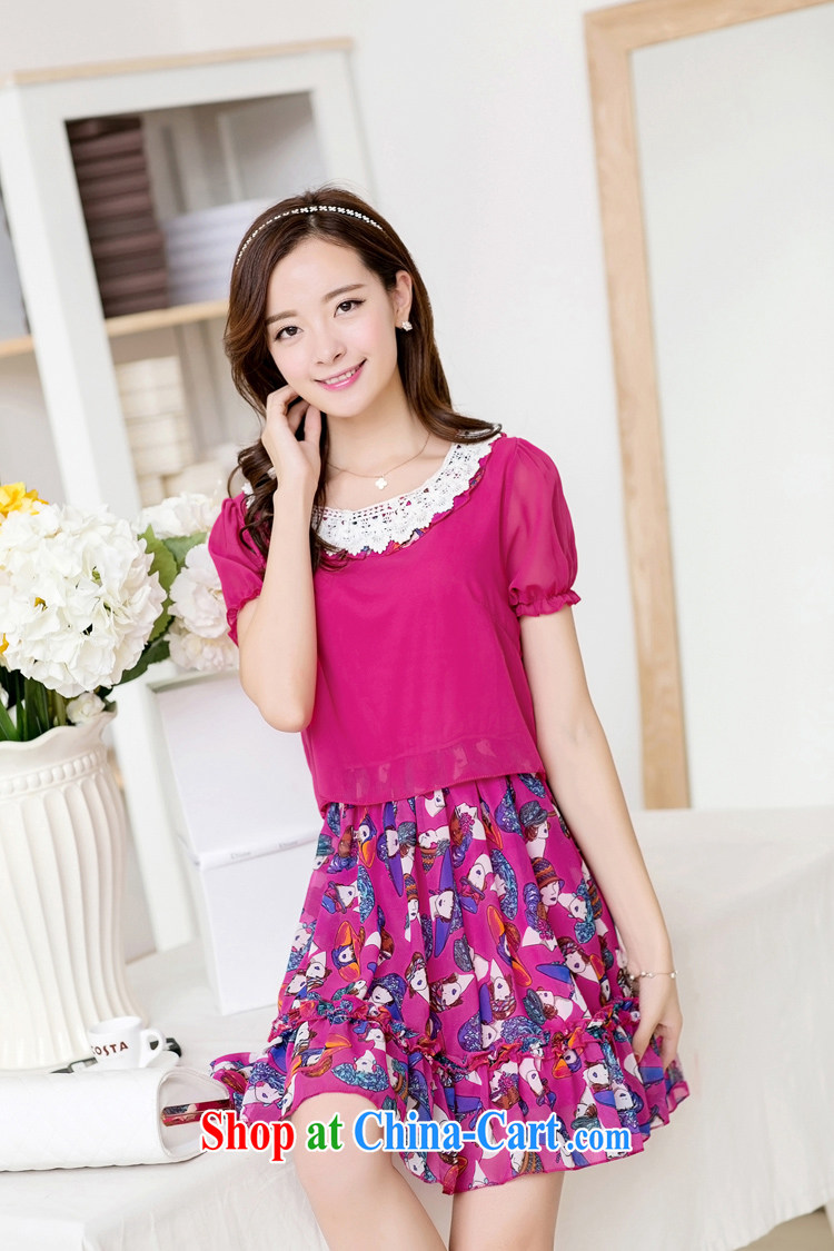 Koo Dae-sung (RSEs) long skirt summer 2015 the Code women with thick MM and indeed the snow woven graphics thin short-sleeved dresses 833 black XXXXXL pictures, price, brand platters! Elections are good character, the national distribution, so why buy now enjoy more preferential! Health