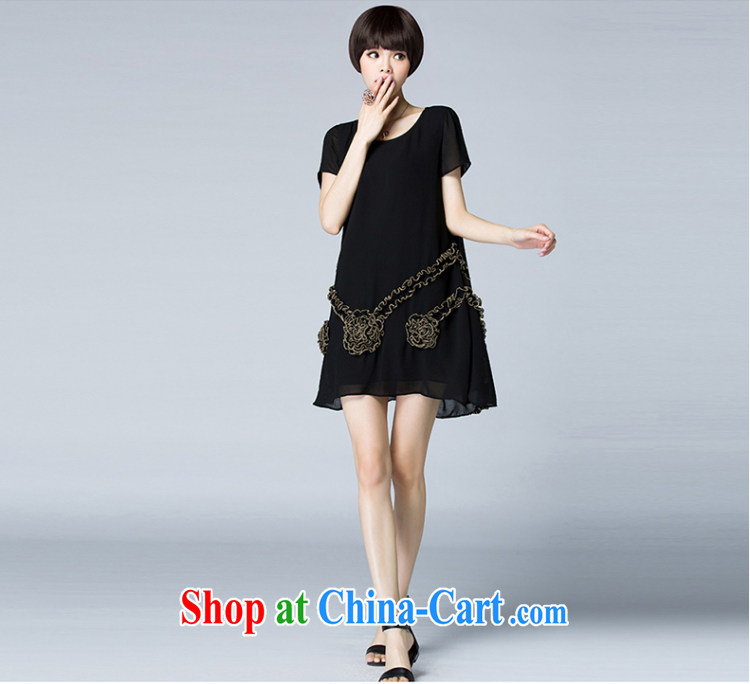 ZZ &FF 2015 summer new, larger female stamp snow woven relaxed dress female LYQ 5326 black XXXXL pictures, price, brand platters! Elections are good character, the national distribution, so why buy now enjoy more preferential! Health