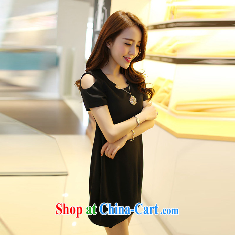 100 million new 2015 mm thick summer is the XL female Korean version of the new graphics thin beauty thick sister dresses black XXXXL, 100 million new, shopping on the Internet