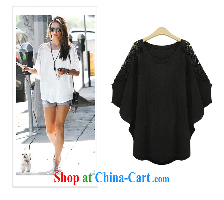Mak, sinks and indeed XL female 200 Jack 2015 summer bat short-sleeved shirt T lace Openwork half sleeve loose video thin T-shirt 012 black 5 XL recommendations 190 - 210 Jack pictures, price, brand platters! Elections are good character, the national distribution, so why buy now enjoy more preferential! Health