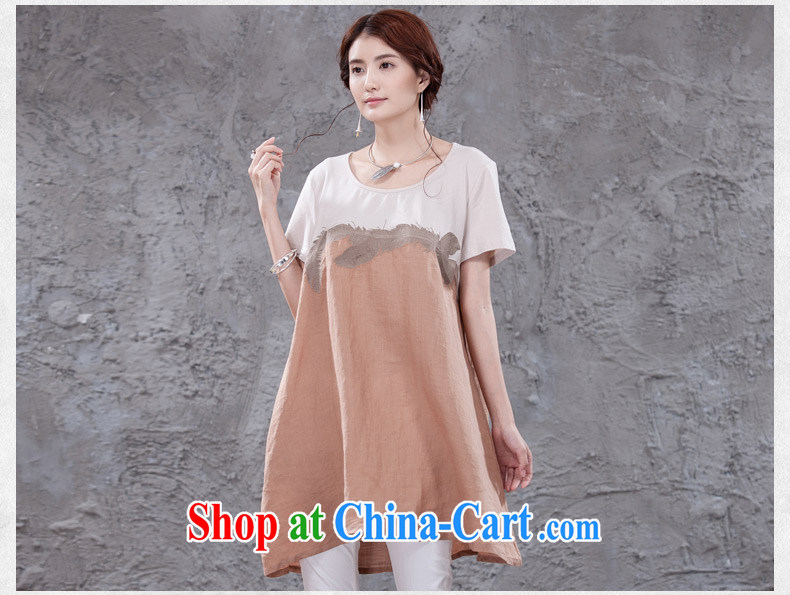 Xiao Nan Guo Yi people, women, long, short-sleeved embroidery cotton Ma T-shirt shirt shirt girls summer loose video thin thin, light coffee-colored M (brassieres 106 CM) pictures, price, brand platters! Elections are good character, the national distribution, so why buy now enjoy more preferential! Health