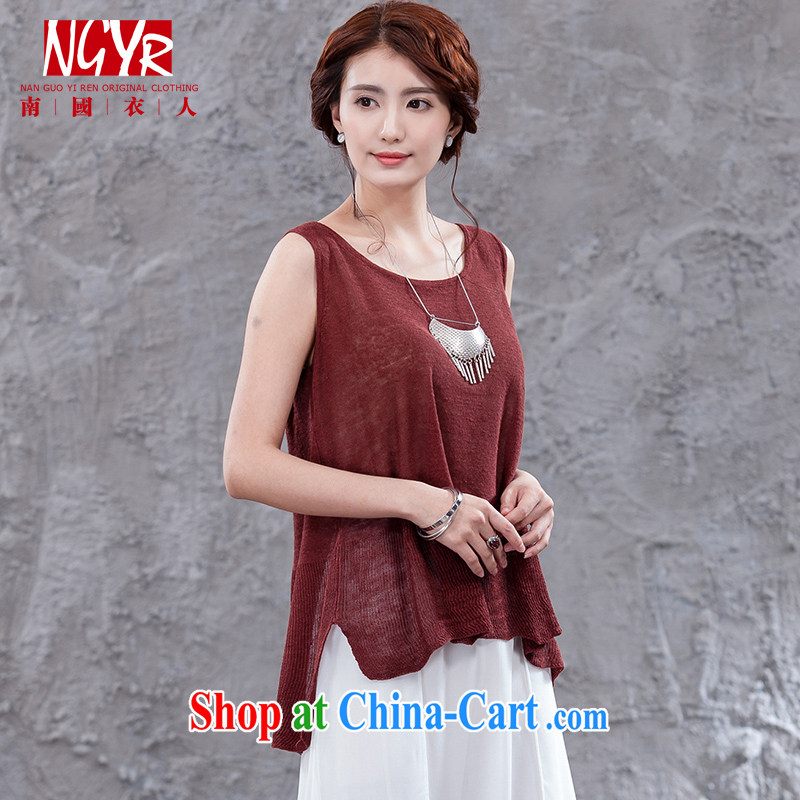 Xiao Nan Guo Yi, time-frames, the female loose the knit-vest solid ground 100 - 5-color red are code (chest area 92 - 100 CM, Xiao Nan Guo Yi People, shopping on the Internet