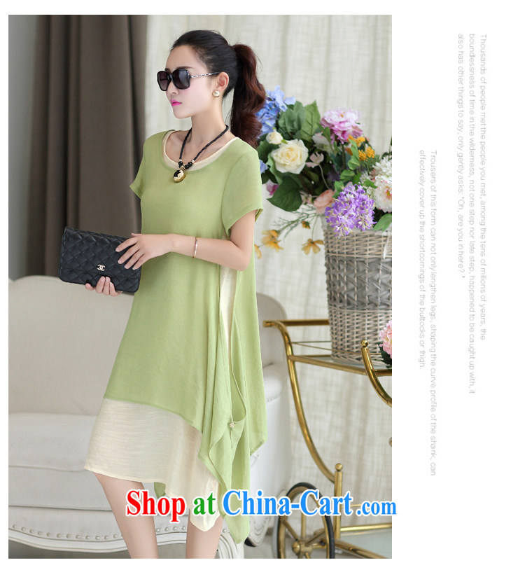 Dumping, summer 2015 new Korean version of the greater Code women mm thick retro short-sleeved loose video thin cotton the dresses girls light gray XXL pictures, price, brand platters! Elections are good character, the national distribution, so why buy now enjoy more preferential! Health