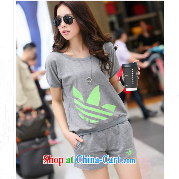 Summer new paragraph 3, sketch text female T shirts shorts simplicity and fresh and casual clothing, sports two-piece yellow XXL pictures, price, brand platters! Elections are good character, the national distribution, so why buy now enjoy more preferential! Health