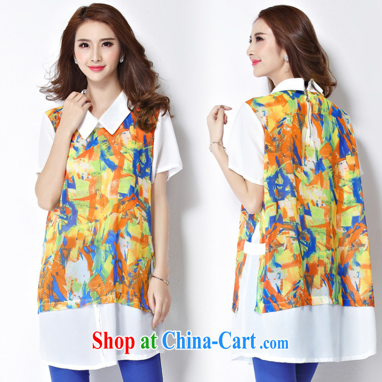 ZZ &FF 2015 summer new large, female, long, snow beauty woven shirts shirt female XFS 8066 orange XXXXL pictures, price, brand platters! Elections are good character, the national distribution, so why buy now enjoy more preferential! Health