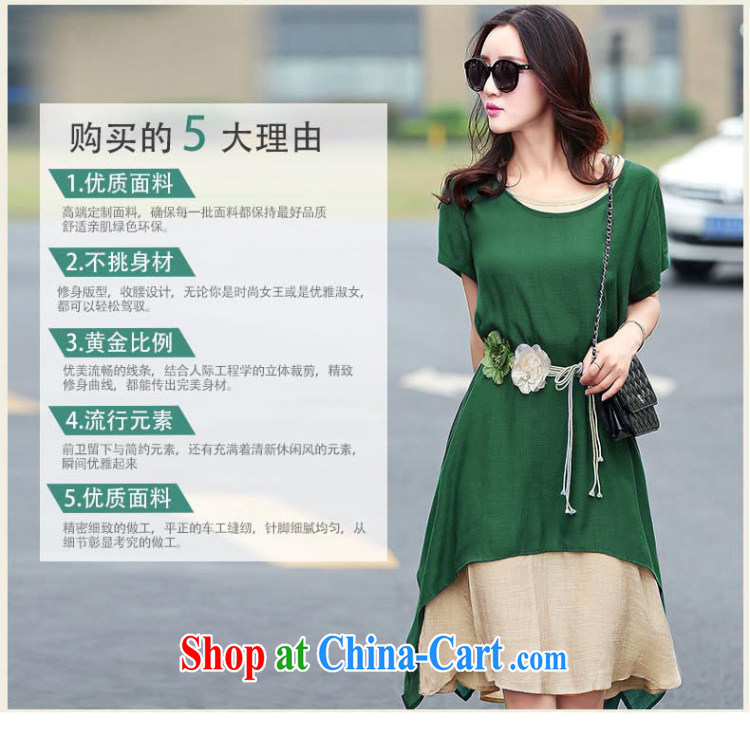 Dumping, summer 2015 new Korean version the Code women mm thick loose video thin literary cotton Ma short-sleeved dresses gray XXL pictures, price, brand platters! Elections are good character, the national distribution, so why buy now enjoy more preferential! Health