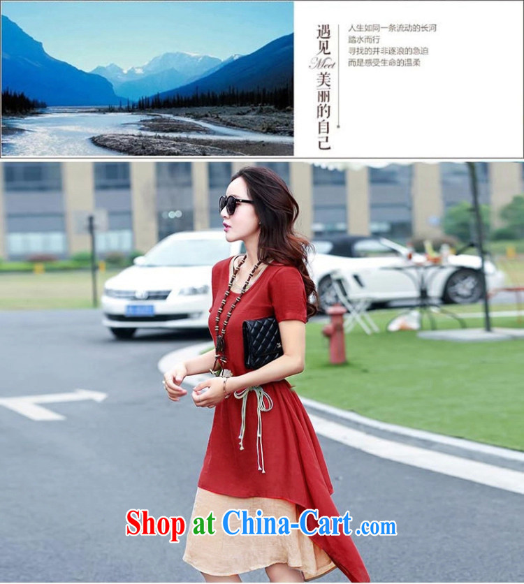 Dumping, summer 2015 new Korean version the Code women mm thick loose video thin literary cotton Ma short-sleeved dresses gray XXL pictures, price, brand platters! Elections are good character, the national distribution, so why buy now enjoy more preferential! Health