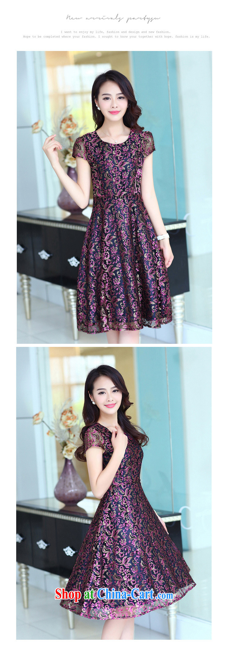 Van Gogh 倲 2015 summer new women beauty with large upscale silk lace short-sleeved dresses summer XF 22 photo color XXXL pictures, price, brand platters! Elections are good character, the national distribution, so why buy now enjoy more preferential! Health