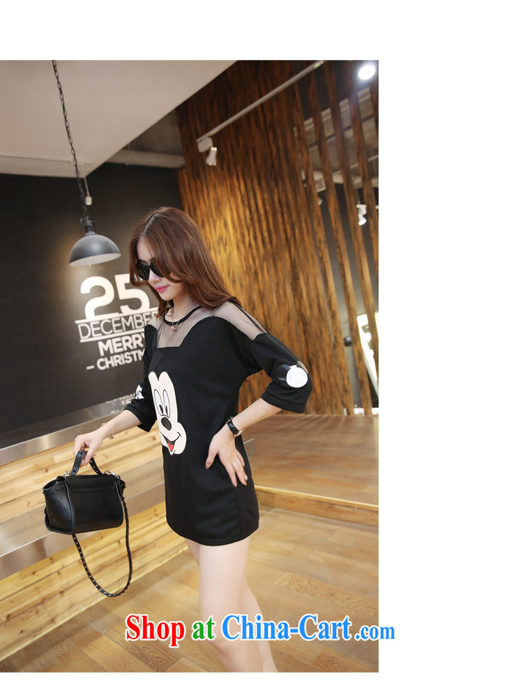 ZZ &FF 2015 summer new, larger female loose web yarn stitching short-sleeved T-shirt girl DX 5167 black XXXL pictures, price, brand platters! Elections are good character, the national distribution, so why buy now enjoy more preferential! Health
