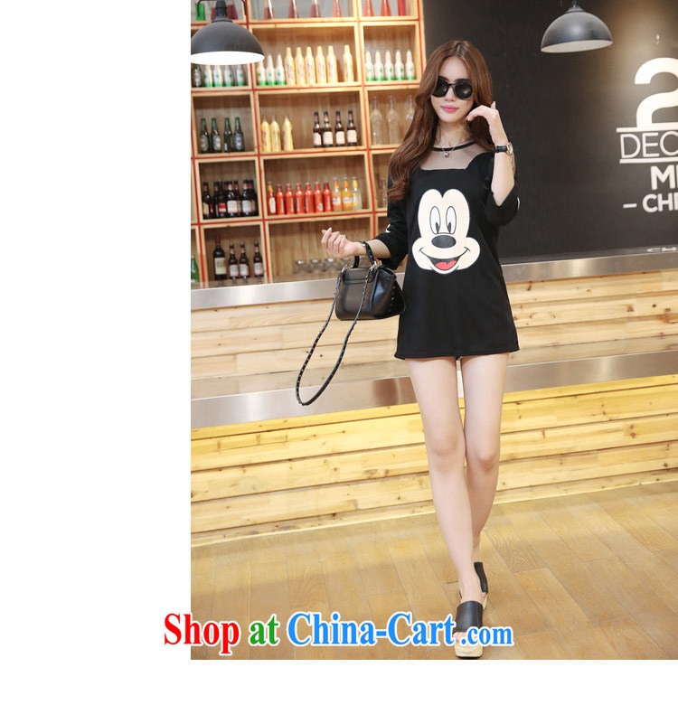 ZZ &FF 2015 summer new, larger female loose web yarn stitching short-sleeved T-shirt girl DX 5167 black XXXL pictures, price, brand platters! Elections are good character, the national distribution, so why buy now enjoy more preferential! Health
