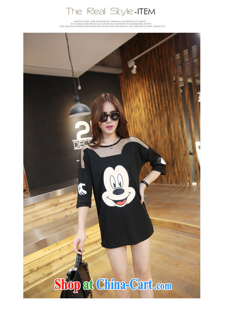 Also, the 2015 summer new thick sister cotton summer, dresses 200 Jack loose web yarn stitching shirt T shirts women 5167 black XXXL pictures, price, brand platters! Elections are good character, the national distribution, so why buy now enjoy more preferential! Health