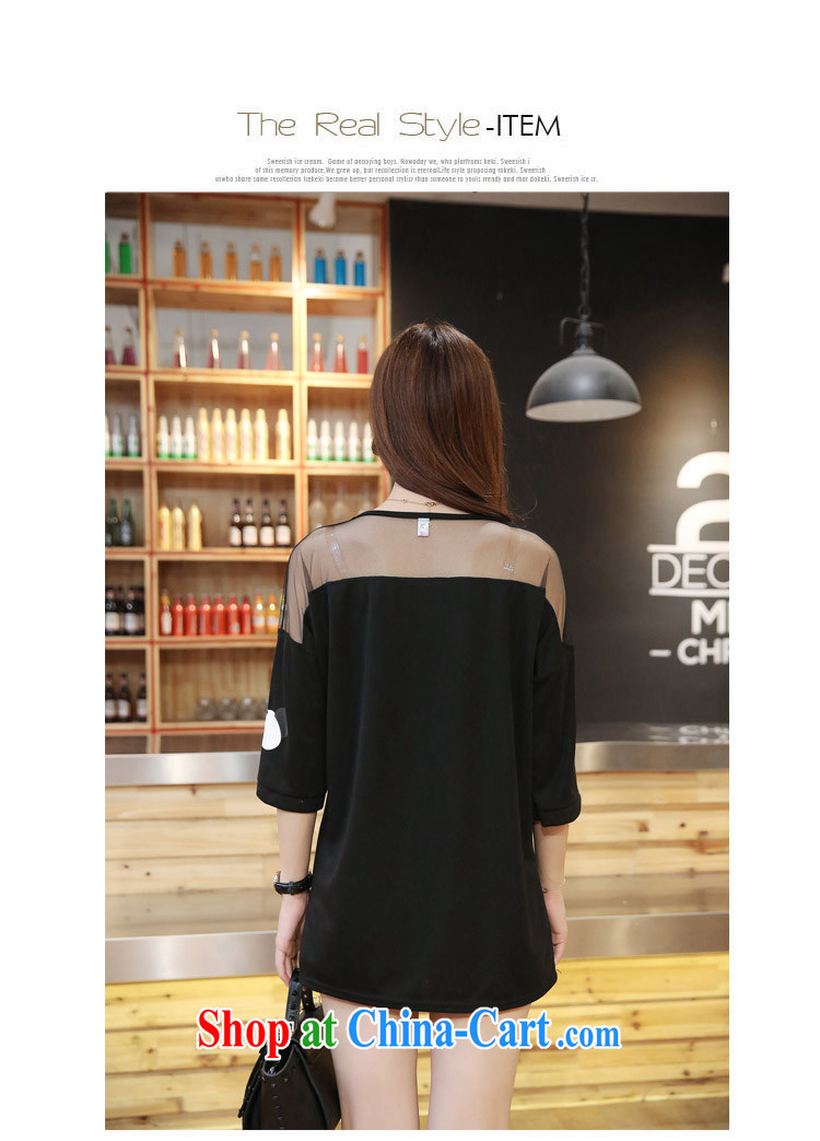 Also, the 2015 summer new thick sister cotton summer, dresses 200 Jack loose web yarn stitching shirt T shirts women 5167 black XXXL pictures, price, brand platters! Elections are good character, the national distribution, so why buy now enjoy more preferential! Health