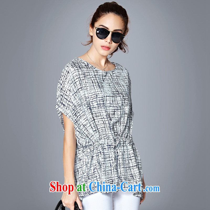 Speaking at the code female bat sleeves snow woven shirt-waist graphics thin ice woven shirts white XXXL, language, and shopping on the Internet