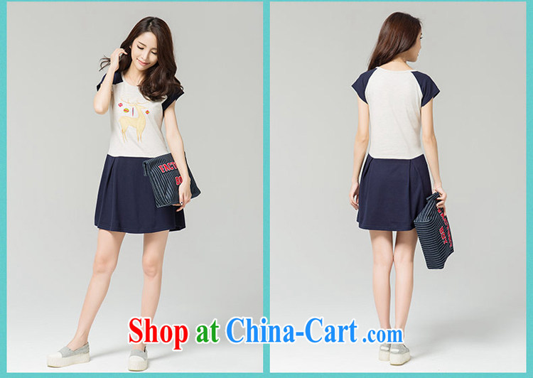 Optimize m Beauty package-mail delivery 2015 summer 200 Jack mm thick stitching short-sleeved dresses and indeed increase, female animal embroidered skirt blue 5 XL recommendations 185 - 205 Jack pictures, price, brand platters! Elections are good character, the national distribution, so why buy now enjoy more preferential! Health