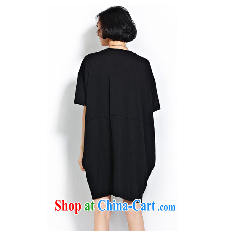 o Ya-ting 2015 New, and indeed increase, female summer thick girls with generous graphics thin leisure stitching T-shirt black are Code recommends that you 100 - 240 jack, O Ya-ting (aoyating), online shopping