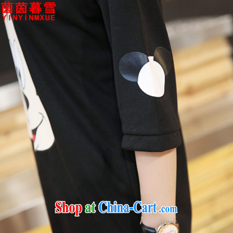 Athena Chu Yan and snow 2015 summer new, larger women in relaxed long T pension female DX 5167 black XXXL, Yan Yan, Xue (yinyinmuxue), online shopping