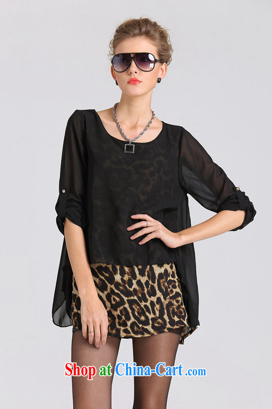 ZZ &FF summer 2015 with new, larger female false Two beauty Leopard snow woven shirts female XFS 1915 black XXXL pictures, price, brand platters! Elections are good character, the national distribution, so why buy now enjoy more preferential! Health