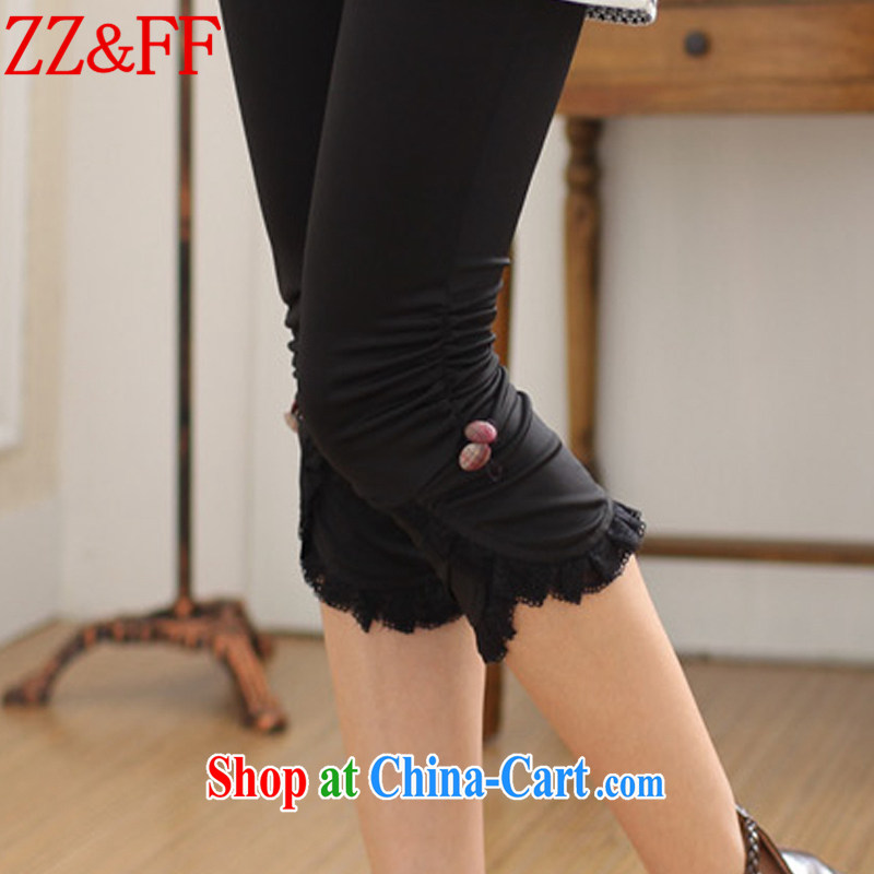 ZZ &FF summer 2015 with new, larger female 7 pants solid Beauty Salon female KZ 1853 black XXXXL, ZZ &FF, shopping on the Internet