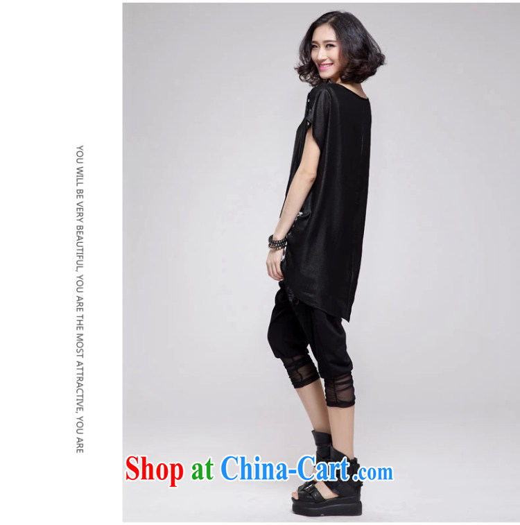 ZZ &FF 2015 summer new large, female, long, cultivating short-sleeve and trouser press kit female DX 9106 black XXXL pictures, price, brand platters! Elections are good character, the national distribution, so why buy now enjoy more preferential! Health