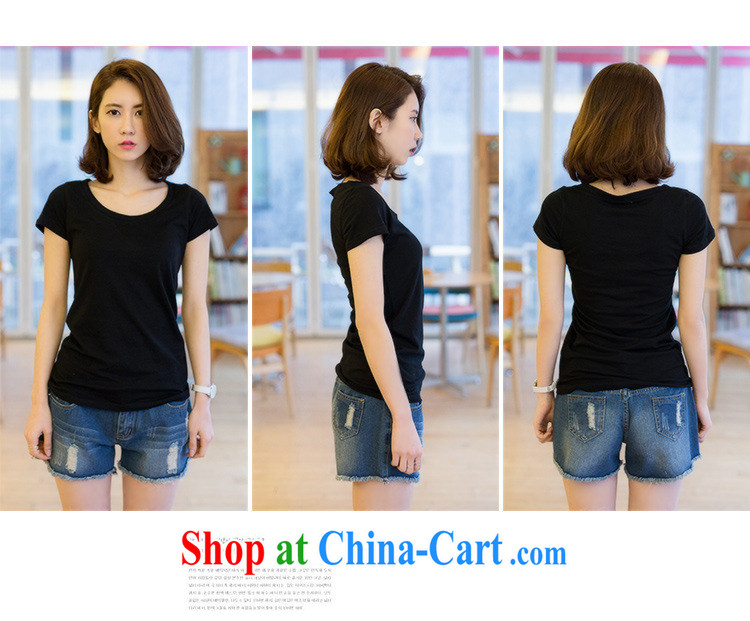 MissDonut XL ladies' short-sleeve T-shirt 2015 summer edition won on 200 mm jack video thin, elastic, cotton T-shirt T-shirt Black Large Number 3 XL pictures, price, brand platters! Elections are good character, the national distribution, so why buy now enjoy more preferential! Health
