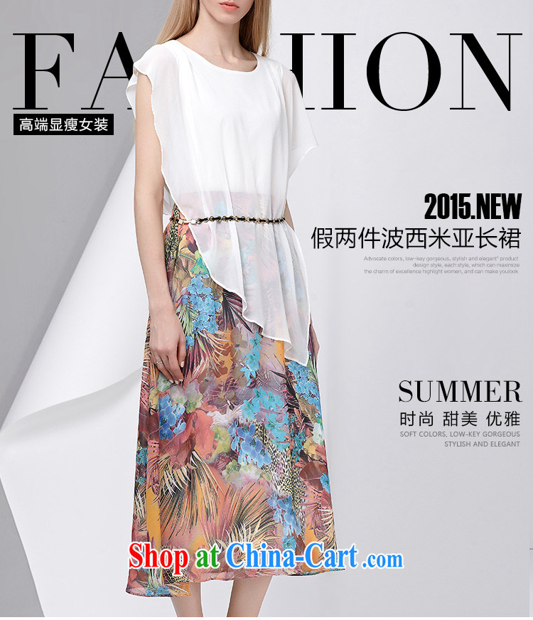 cheer for summer 2015 new products, female Bohemia fancy false 2 graphics thin short-sleeved suits skirts 2806 white 5 XL pictures, price, brand platters! Elections are good character, the national distribution, so why buy now enjoy more preferential! Health