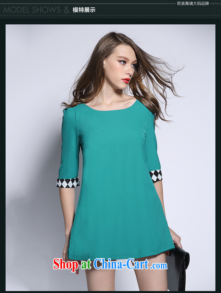 Staff of the fat increase, female short-sleeve dresses 2015 summer new chubby sister graphics thin, 3018 large blue code L pictures, price, brand platters! Elections are good character, the national distribution, so why buy now enjoy more preferential! Health