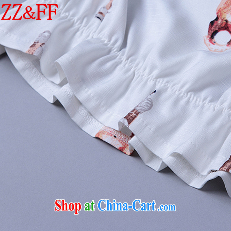 ZZ &FF summer 2015 new, larger female decoration, short-sleeved cotton Ma Kit female TZ 246 white XXXXXL, ZZ &FF, shopping on the Internet