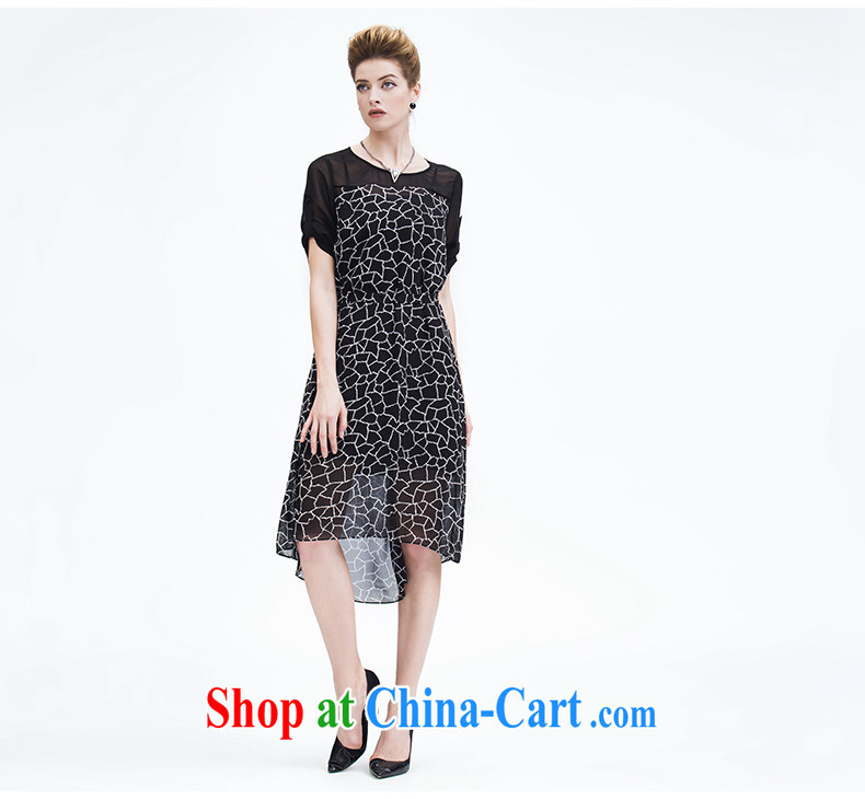 Slim, Mr Big, female 2015 summer new thick mm knocked color stitching snow woven short-sleeved dress 952103197 black 6 XL pictures, price, brand platters! Elections are good character, the national distribution, so why buy now enjoy more preferential! Health