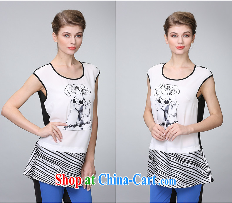 The Mak the familiar with the Code women summer 2015 new thick mm round-collar sleeveless stamp graphics thin shirt 352366389 white 5XL pictures, price, brand platters! Elections are good character, the national distribution, so why buy now enjoy more preferential! Health
