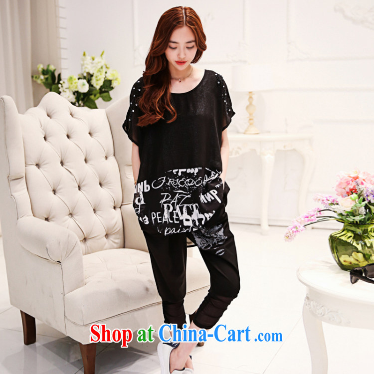 Athena Chu Yan and snow 2015 summer new, larger female, long, cultivating short-sleeve and trouser press kit female TZ 9106 black XXXL pictures, price, brand platters! Elections are good character, the national distribution, so why buy now enjoy more preferential! Health